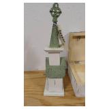 Wood Jewelry Box, Decorative Bird House, and Wood Carved Bird