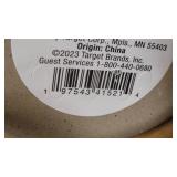 Set of 2 12oz Stoneware Heart Mug Cream/Clay - Hearth & Hand™ with Magnolia: Farmhouse Style, Wax Resist Detail