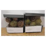 (Set of 2) 8pc Decorative Wrapped Moss Ball Filler