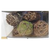 (Set of 2) 8pc Decorative Wrapped Moss Ball Filler