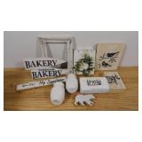 Farmhouse Style Crate with 11 Hand Crafted Decor
