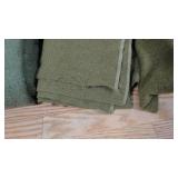 Lot of 4 Vintage Woolen Army Blankets-Various Sizes