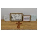 Lot of 5 Teaching & Christian Themed Wall Decor