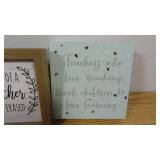 Lot of 5 Teaching & Christian Themed Wall Decor