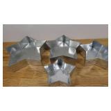 Lot of 4 Star Shaped Cake Pans