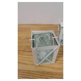 Lot of 4 Small White Hangable Candle Lanterns