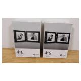 Set of 2 Malden 4x6 Double Horizontal Black Concepts Photo Frame