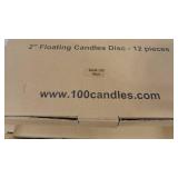 Lot of 48 2" Floating Candles Disc-36 Black- 12 White