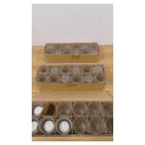 Lot of 35 Frosted Votive Candle Holders-Missing 1 Holder