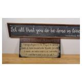 Lot of 2 Medium/Large Christian Themed Wall Art