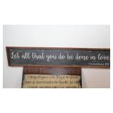 Lot of 2 Medium/Large Christian Themed Wall Art
