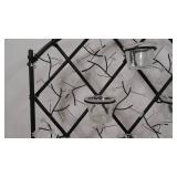 29.5" x 19" Decorative Floral Pattern Candle Gate-Holds 11 Candle Cups-Missing 2