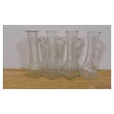 Lot of 4 Mixed Styles 6" Flower Vases