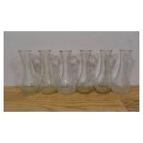 Lot of 6 Tear Drop Round Bottom 6" Flower Vases
