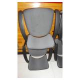 Set of 4 Fabric Backed Office Chairs with Arm Rests