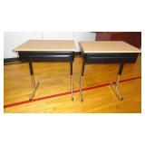Set of 2 Hatch Top School Desks