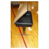 Set of 2 Hatch Top Adjustable Height School Desks-Black/ Brown