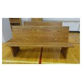 66.5" x 33"-Solid Oak Pew-Bench/Nook