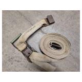 Jumper cables, battery tester and heavy duty rachet strap