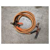 Portable PowerPal air compressor, jumper cables, 2 quarts of motor oil (Mag 1 is open and about 75% full) and one John Deer T19044 oil filter for tractors