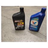 Portable PowerPal air compressor, jumper cables, 2 quarts of motor oil (Mag 1 is open and about 75% full) and one John Deer T19044 oil filter for tractors