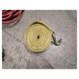 Heavy Duty 20 ft jumper cables, braided rope and 2" wide strap with hook