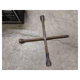 Sears 12 V Battery Charger - ~ 12 ft jumper cables - 1 - 13" 4-way lug wrench