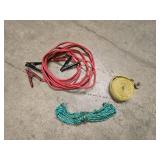 Heavy Duty 20 ft jumper cables, braided rope and 2" wide strap with hook