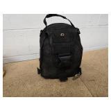 Vintage metal Kenworth sign, portable light, and mini tool case with a variety of tools