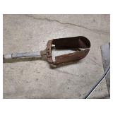 Metal snow rake and auger post hole digger with 5