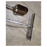 Metal snow rake and auger post hole digger with 5