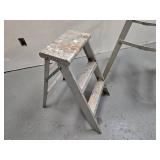 2 metal ladders - one 2