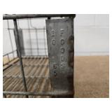 2 Vintage Mid Century Metal Milk Crates - heavy duty  - 17" W X 13" D x 11" H