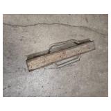 4 - 4 ft metal fence posts and a 4" square metal fence post driver 28" long