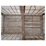 3 Vintage Mid Century Metal Milk Crates - heavy duty