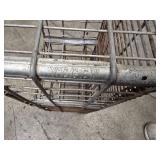 3 Vintage Mid Century Metal Milk Crates - heavy duty