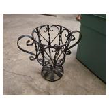 4 Rubbermaid style totes (no lids), decorative wrought iron plant stand 13" tall, wall light fixture and 2 Luma Flex lights