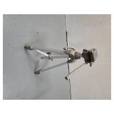 vintage outdoor umbrella clothesline, large 75 cm exercise ball and camera tripod