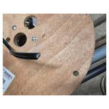 partial spool of electrical wire, pole saw, 11