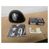 Skull helmet, 1776 flag, 12V Battery Charger and mini tool kit