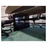 Conference Table with 8 adjustable executive arm chairs on wheels