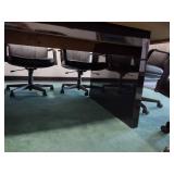 Conference Table with 8 adjustable executive arm chairs on wheels