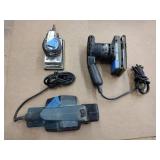 3 sanders: Craftsman 1/3 sheet pad sander, Campbell Hausfeld Jitterbug TL1005, Black & Decker 3 1/4" planer