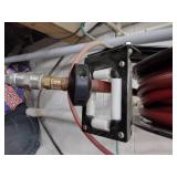 Self-retracting Storing Air Hose Reel with hose.