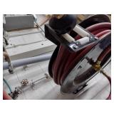 Self-retracting Storing Air Hose Reel with hose.