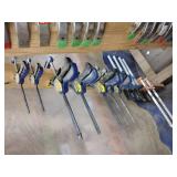 Clamps C clamps, Irwin Quick clamps, sash clamps, Rockler hand screw clamps, 2"/ 3" Spring Clamps