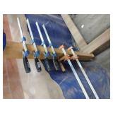 Clamps C clamps, Irwin Quick clamps, sash clamps, Rockler hand screw clamps, 2"/ 3" Spring Clamps