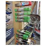 Clamps C clamps, Irwin Quick clamps, sash clamps, Rockler hand screw clamps, 2"/ 3" Spring Clamps