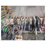 Clamps C clamps, Irwin Quick clamps, sash clamps, Rockler hand screw clamps, 2"/ 3" Spring Clamps