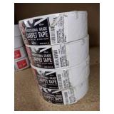 (8) Tape Plus Professional Carpet tape; (4) Cloth-based warning tape, 2″ W  Roll. White cloth with red lettering or blue lettering